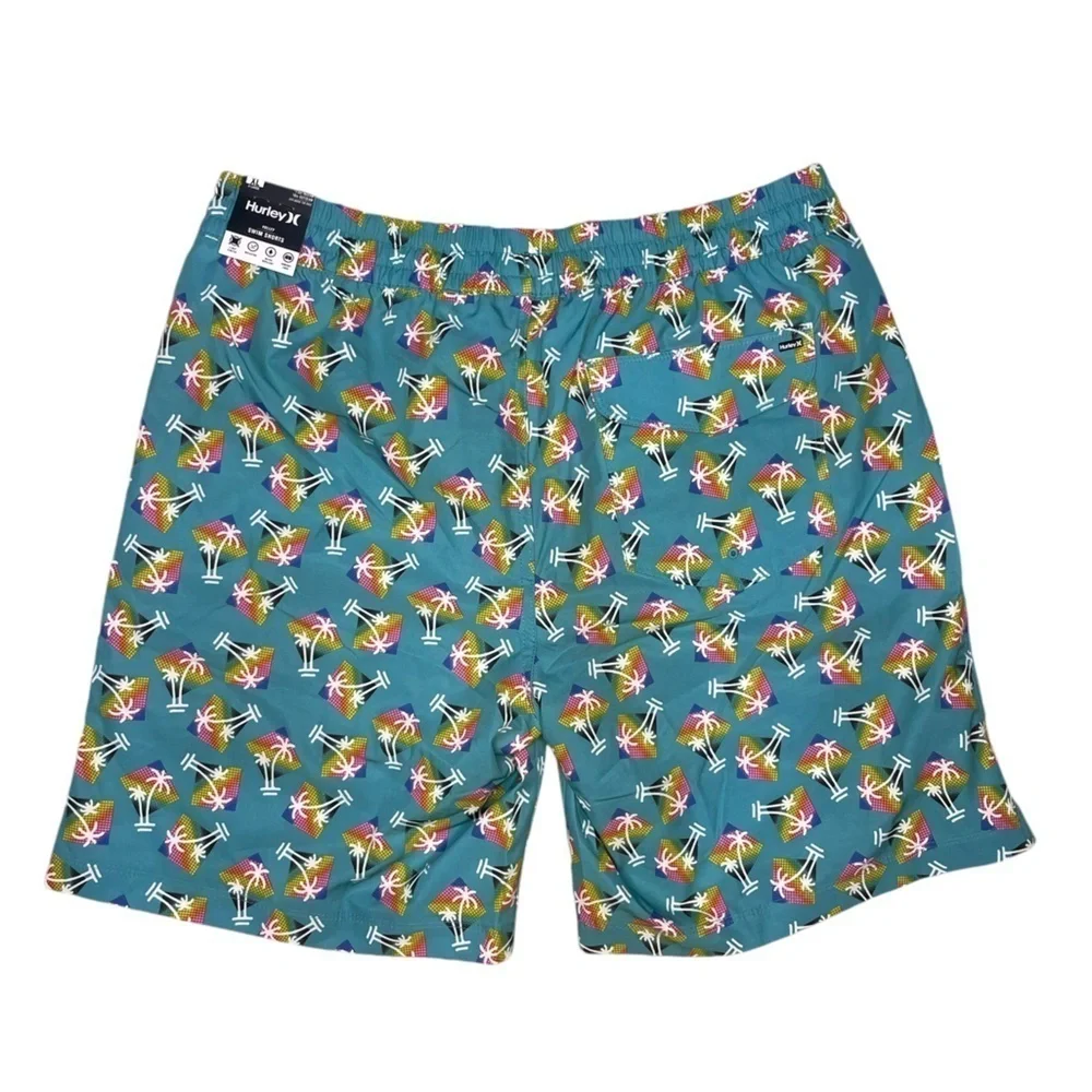 New With Tags Hurley Rainbow Palm Tree Volley Swim Shorts Size XL